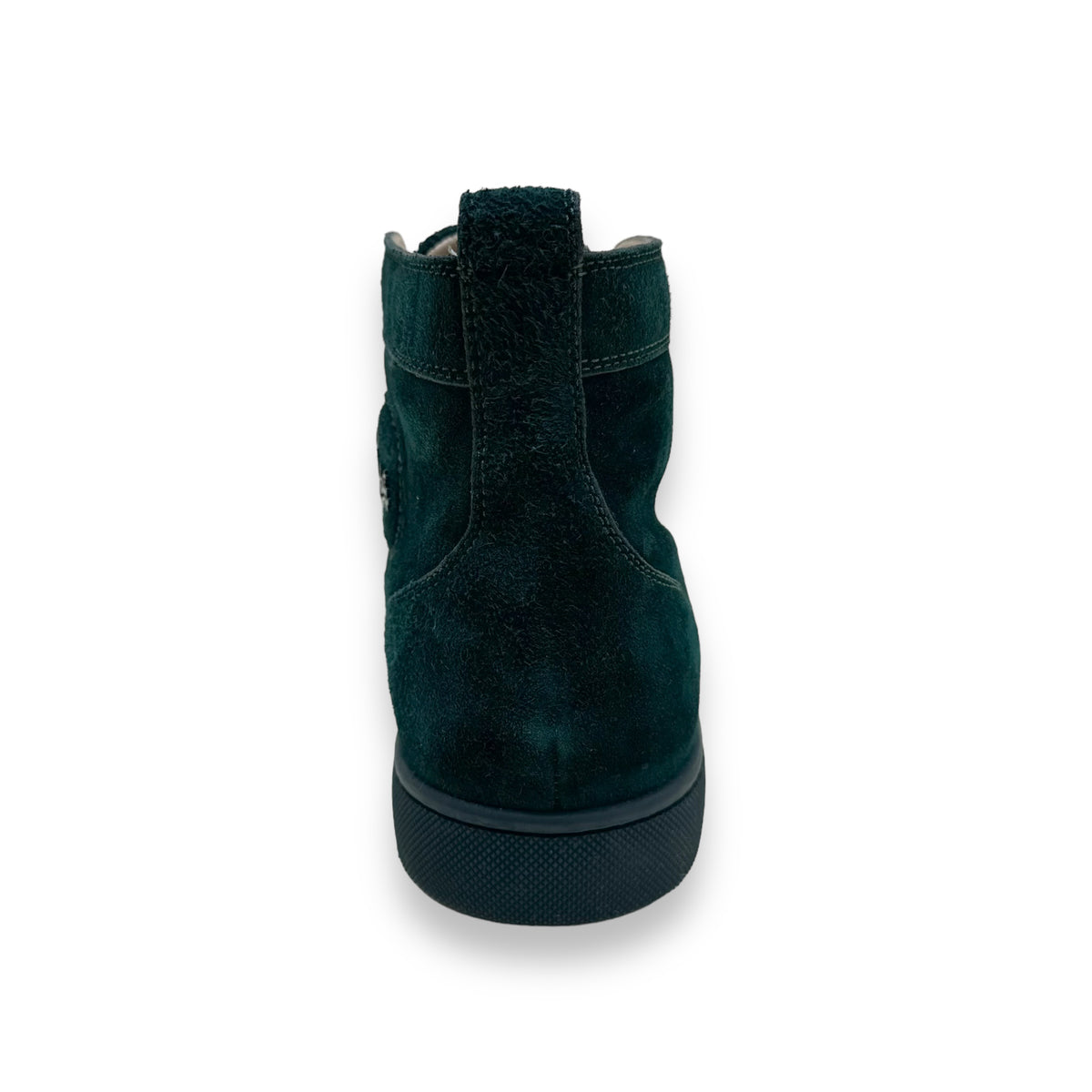 CHRISTIAN LOUBOUTIN LOU DEGRA SUEDE HIGH TOP SNEAKER GREEN UK8