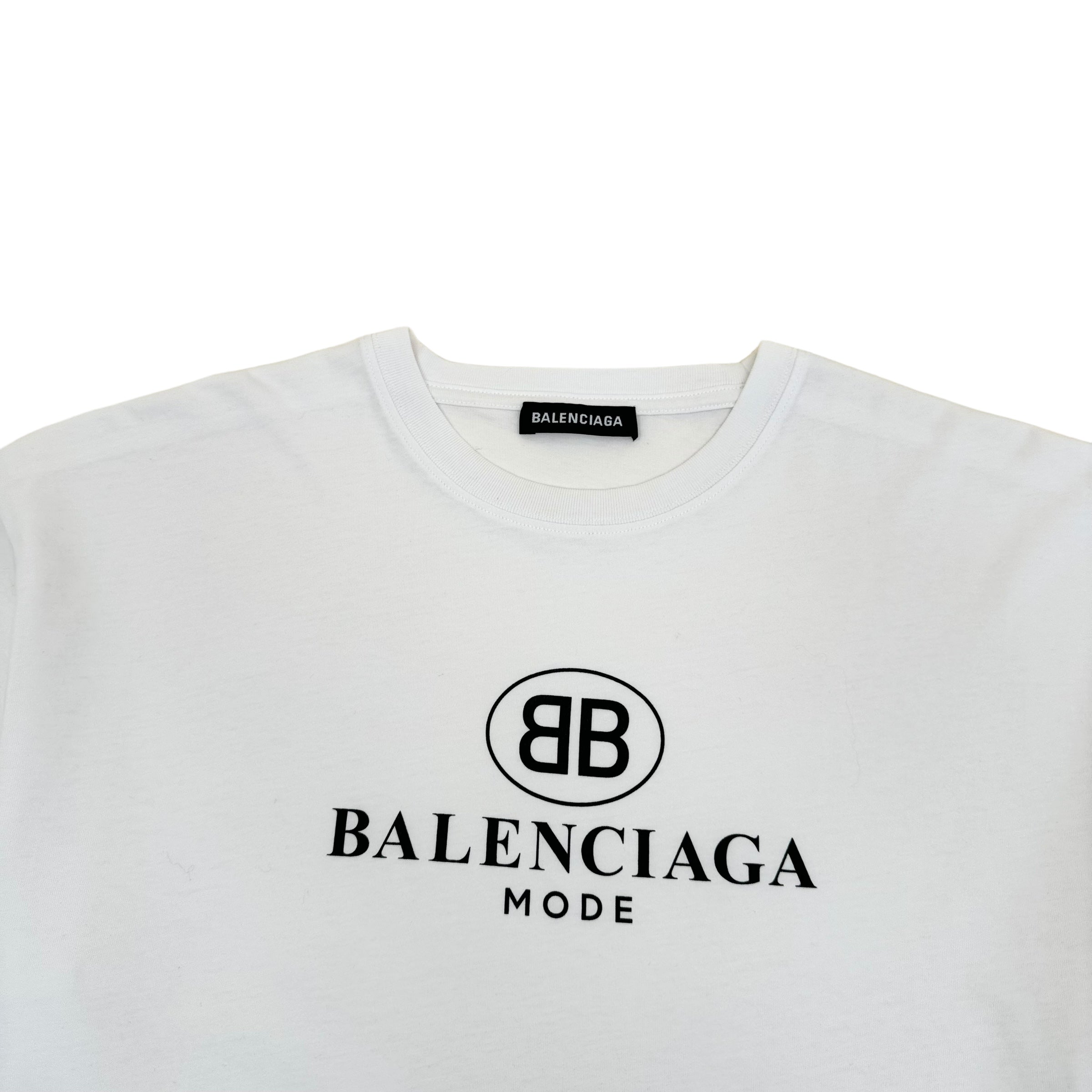 BALENCIAGA BB MODE COTTON T-SHIRT WHITE S