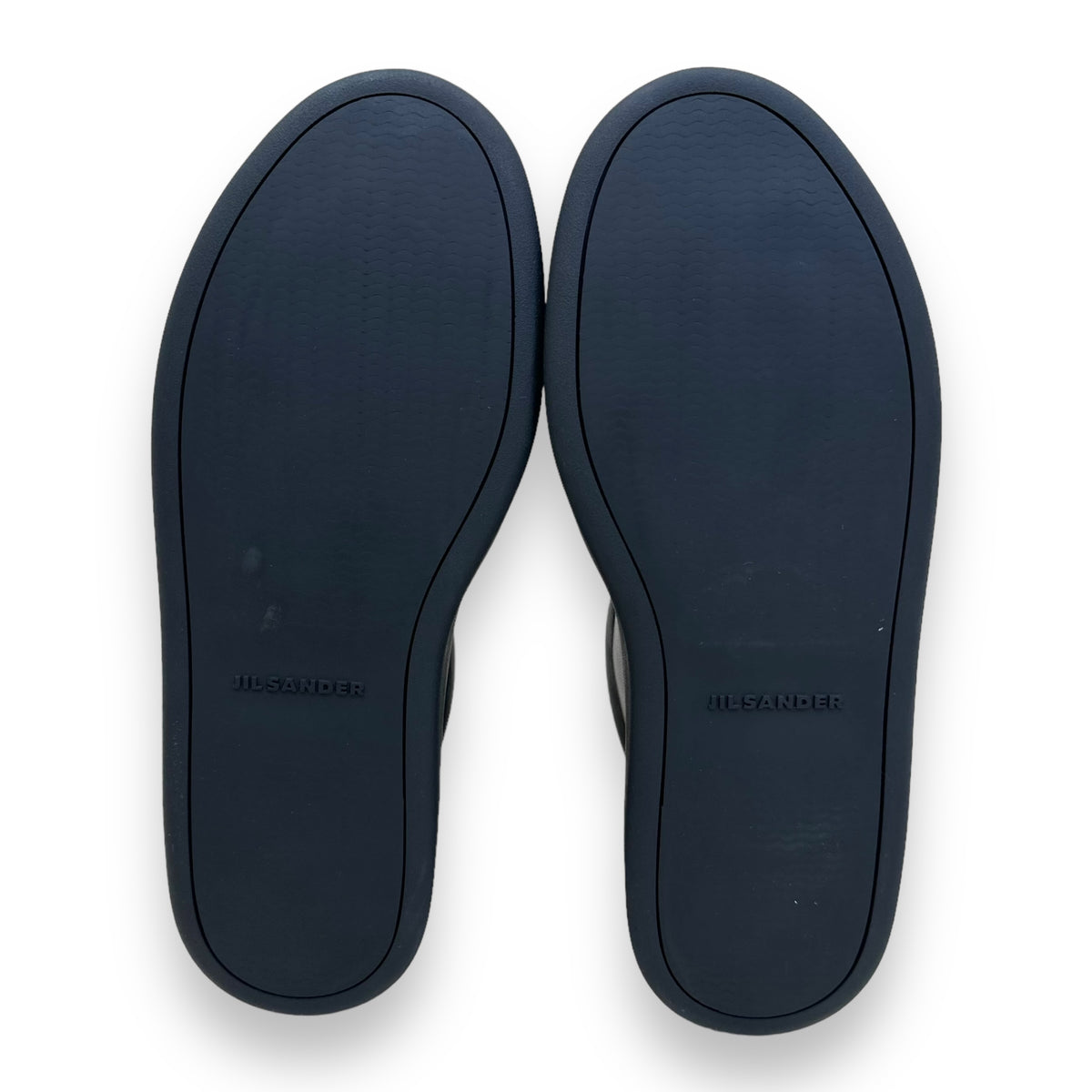 JIL SANDER SLIP ON LEATHER PLATFORM SNEAKER BLACK UK10