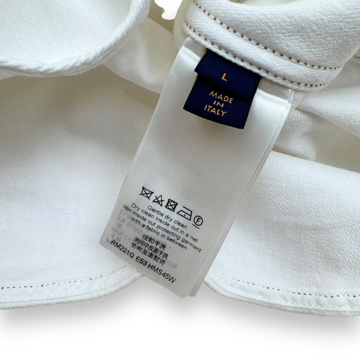 LOUIS VUITTON MONOGRAM BASEBALL SHIRT WHITE L