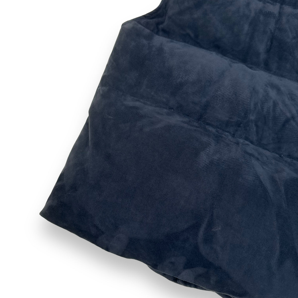THOM SWEENEY LAMB LEATHER GILET PUFFER JACKET NAVY M