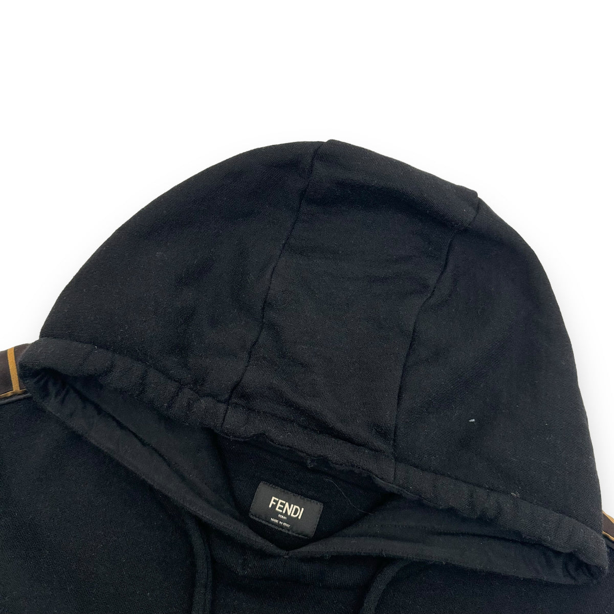 FENDI FF TAPE HOODIE BLACK L