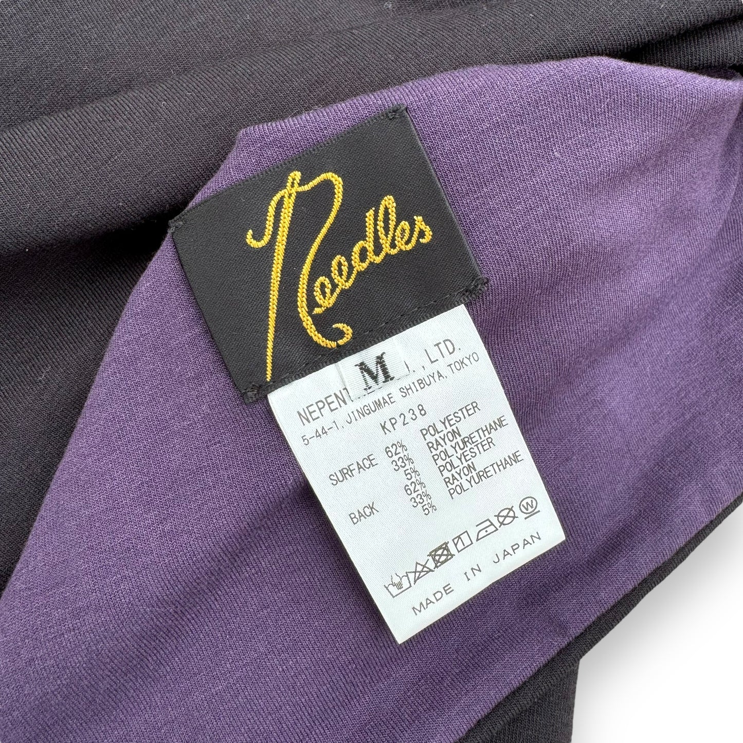 NEEDLES REVERSIBLE T-SHIRT BLACK / PURPLE M