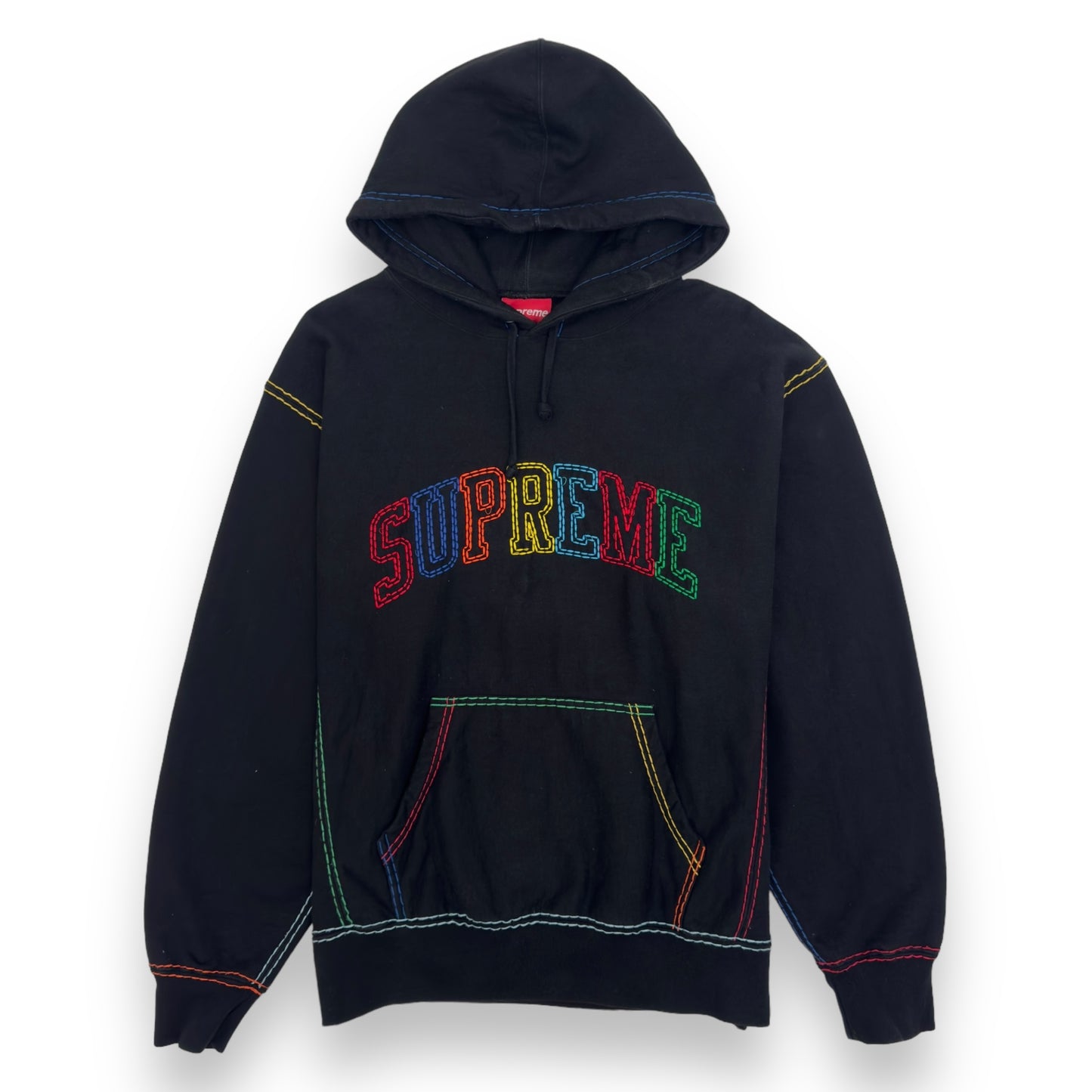 SUPREME FW20 BIG STITCH HOODIE BLACK L