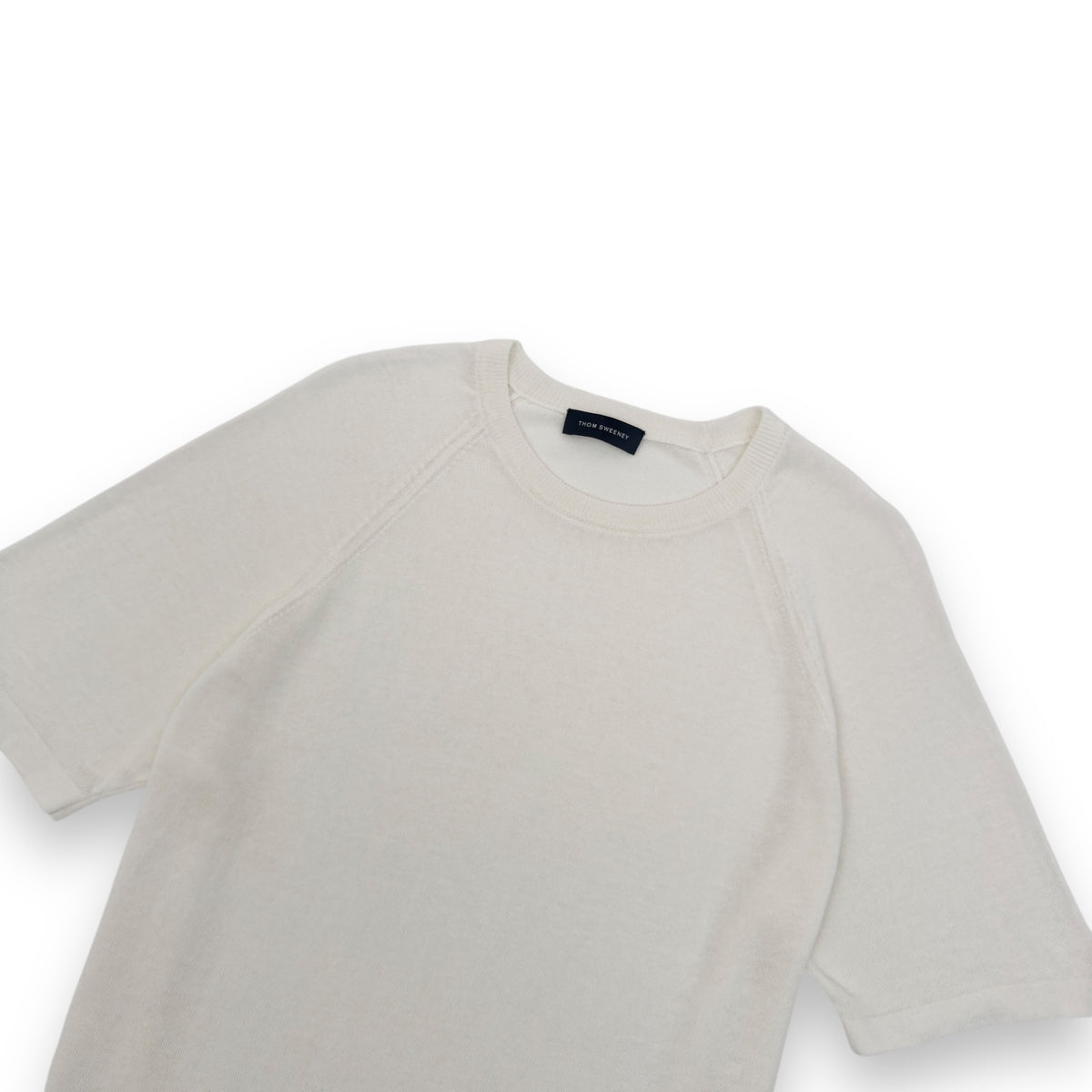 THOM SWEENEY LINEN / COTTON BLEND T-SHIRT WHITE M