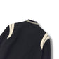 SAINT LAURENT TEDDY LEATHER-TRIMMED WOOL-BLEND BOMBER JACKET BLACK / WHITE 54 / XXL