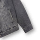 PALM ANGELS LOGO PRINT OVERSIZED DENIM JACKET GREY / WHITE M