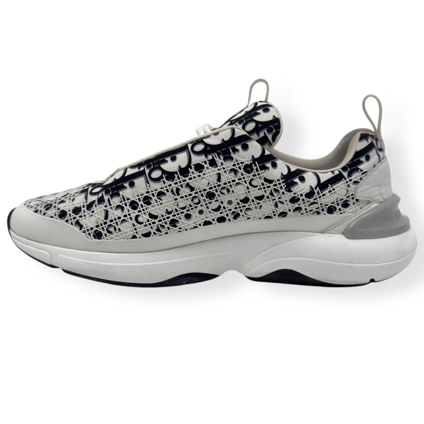 DIOR B24 OBLIQUE CANNAGE MOTIF SNEAKER WHITE / BLACK 43 / UK9