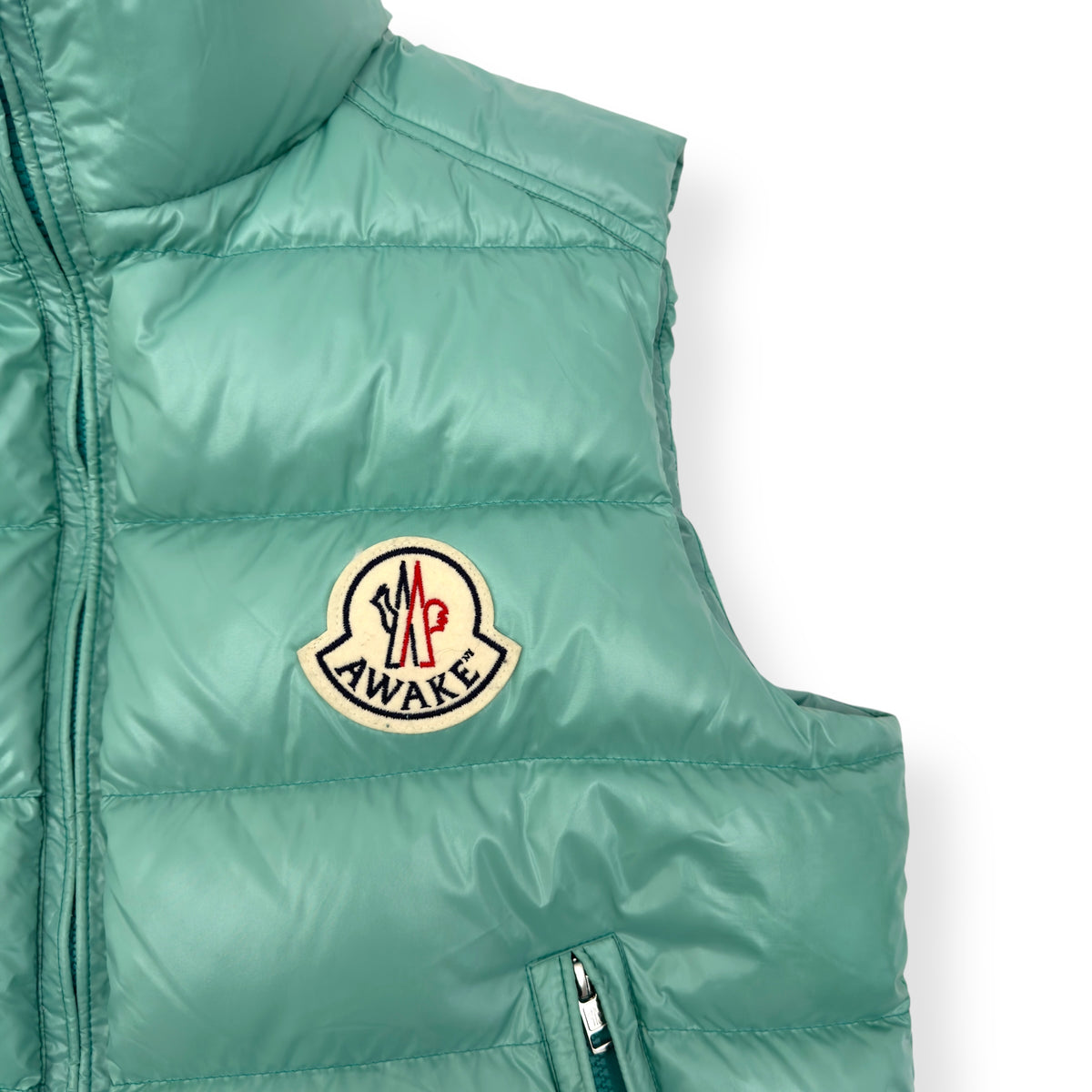 MONCLER X AWAKE DOWN PADDED VEST MINT GREEN 2 / S