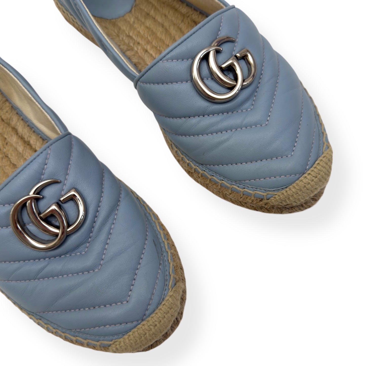 GUCCI WOMENS GG MARMONT ESPADRILLE AZUL 38 / UK5