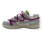 NIKE X OFF-WHITE WOMENS DUNK LOW SNEAKER LOT 45 / 50 GREY / PURPLE UK5
