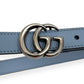 GUCCI GG MARMONT BUCKLE SLIM BELT BLUE / SILVER 70CM