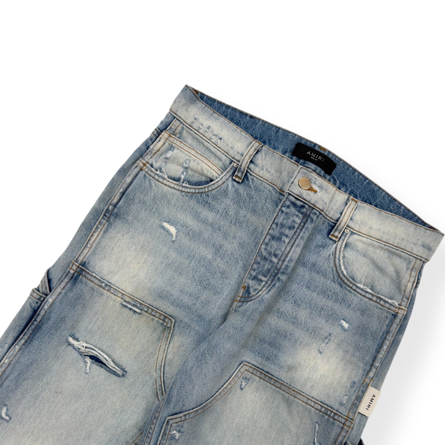 AMIRI CARPENTER STRAIGHT LEG DENIM JEANS BLUE W30”