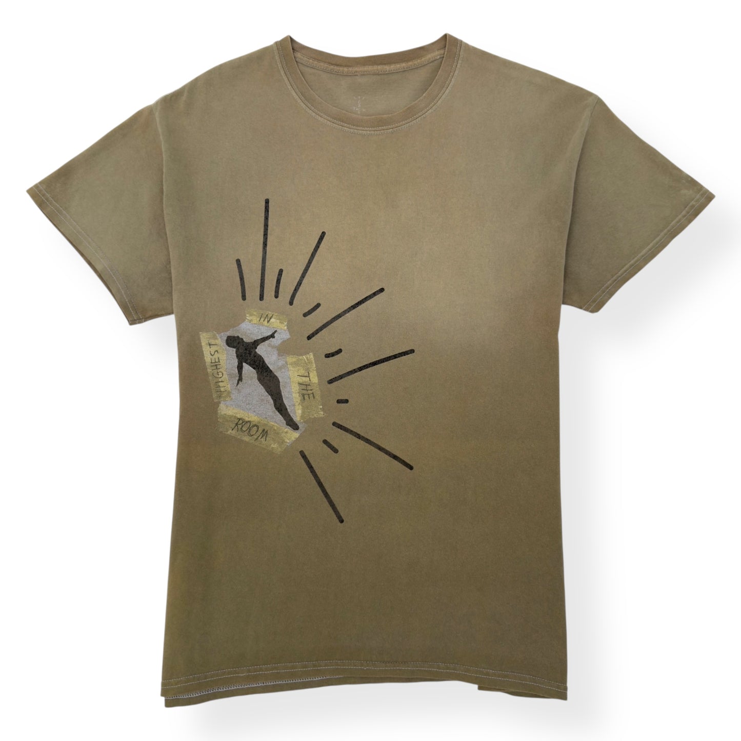 CACTUS JACK TRAVIS SCOTT HIGHEST IN THE ROOM T-SHIRT OLIVE L