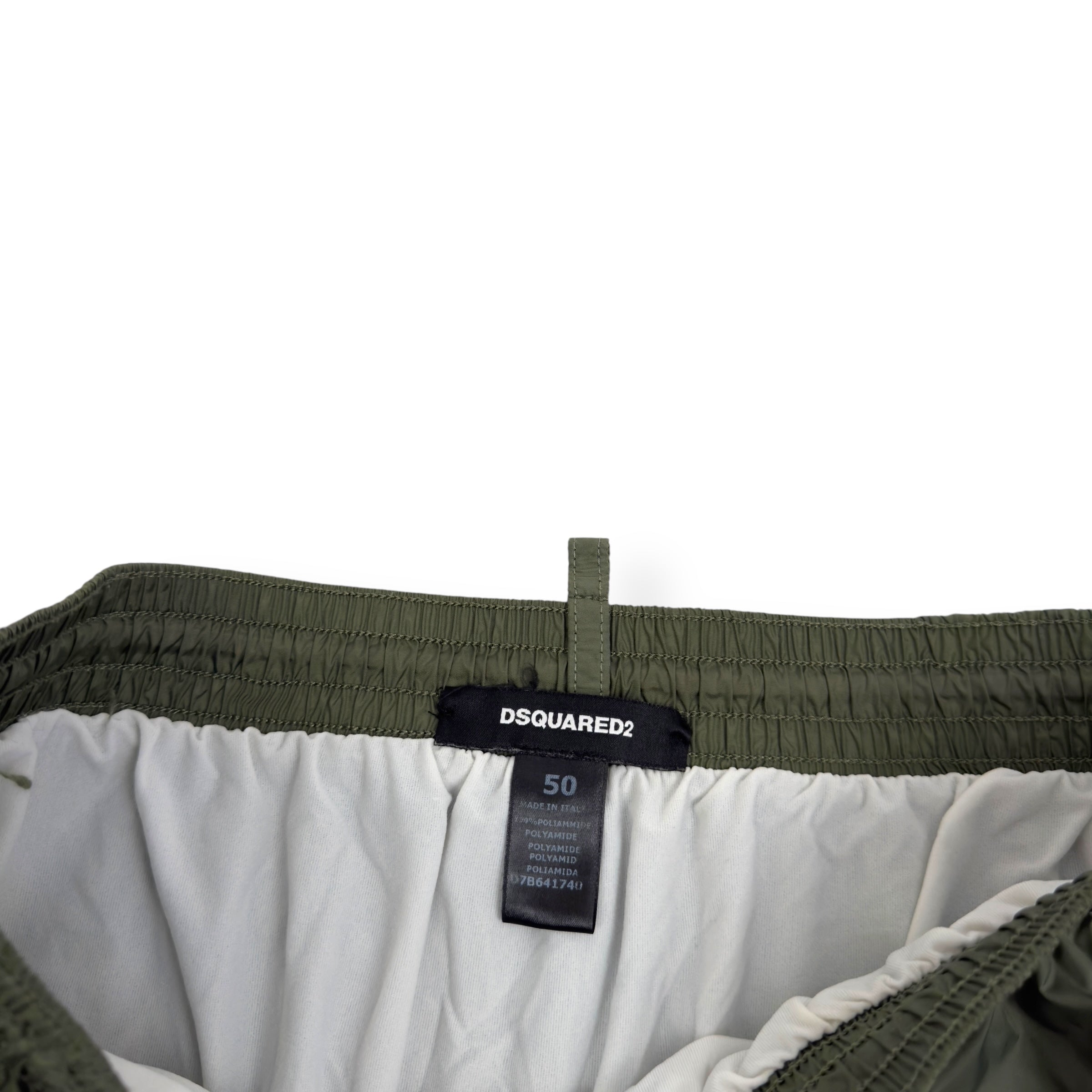DSQUARED2 DSQ2 SWIM SHORTS GREEN / RED 50 / L