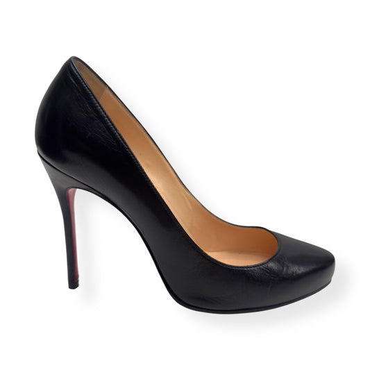 CHRISTIAN LOUBOUTIN LEATHER FIFI SIMPLE HEELS BLACK / RED 36 / UK3