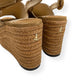 JIMMY CHOO DEYA 95 SUEDE ESPADRILLE WEDGE TAN 38 / UK5