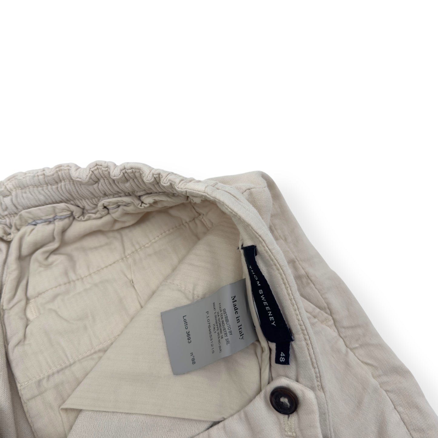 THOM SWEENEY LINEN BLEND SHORTS CREAM 48 / S