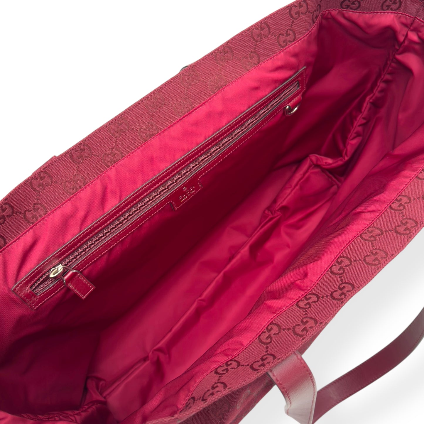 GUCCI GG TOTE BAG ANCORA RED L