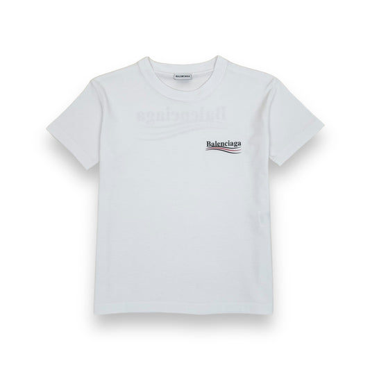 BALENCIAGA POLITICAL LOGO T-SHIRT WHITE L