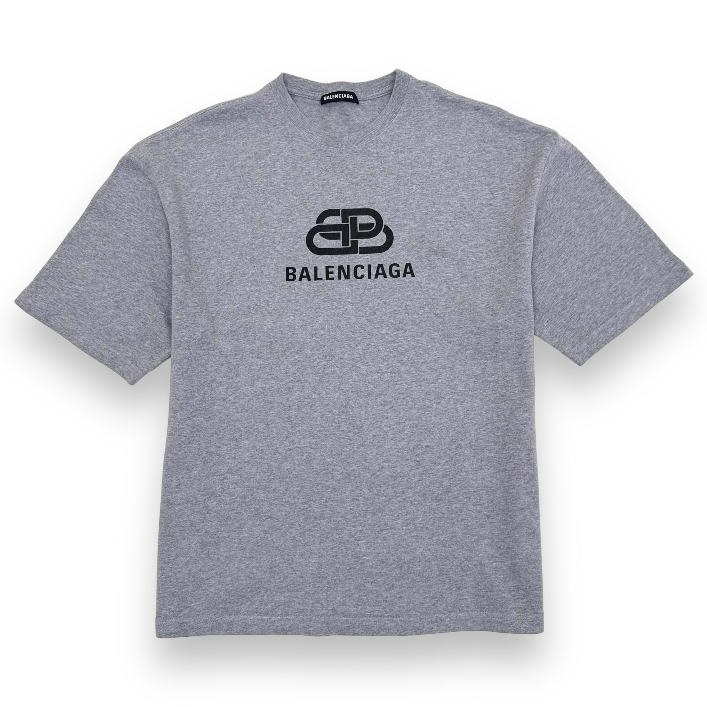 BALENCIAGA INTERLOCK LOGO T-SHIRT GREY M