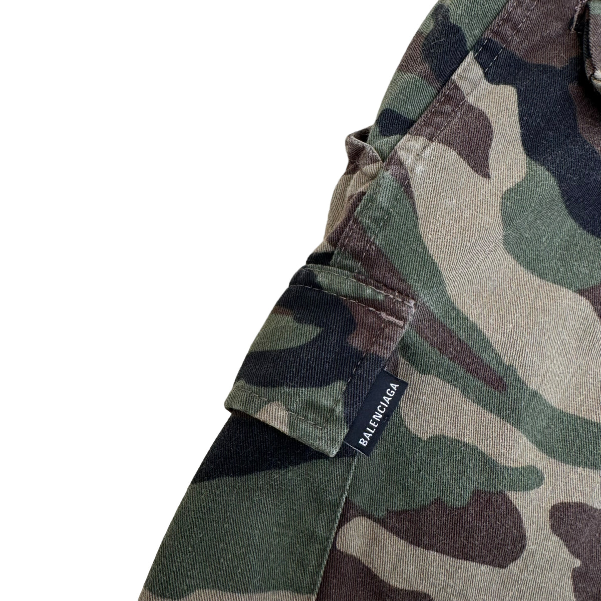 BALENCIAGA CARGO PANTS GREEN CAMO S