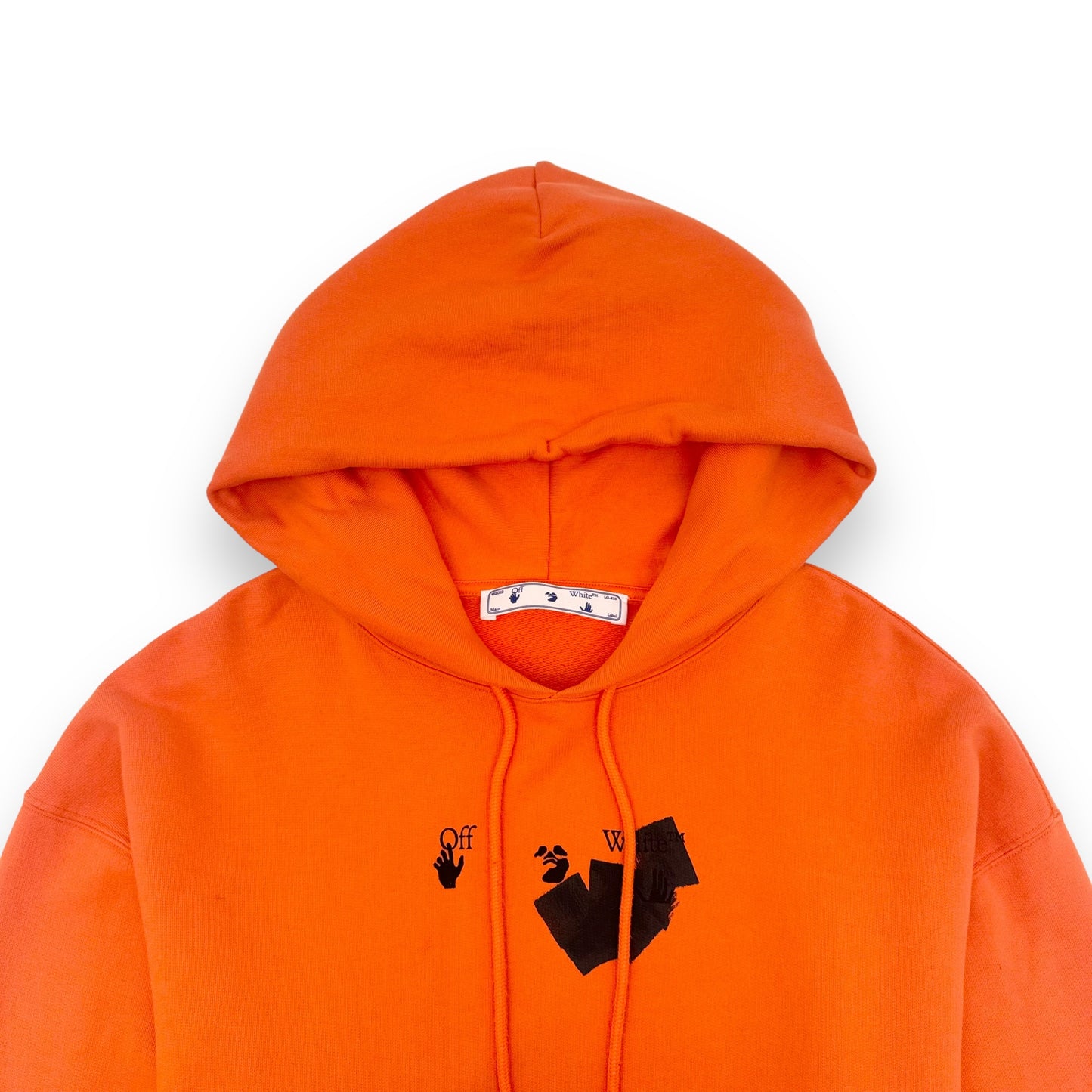 OFF-WHITE ARROW HOODIE ORANGE L