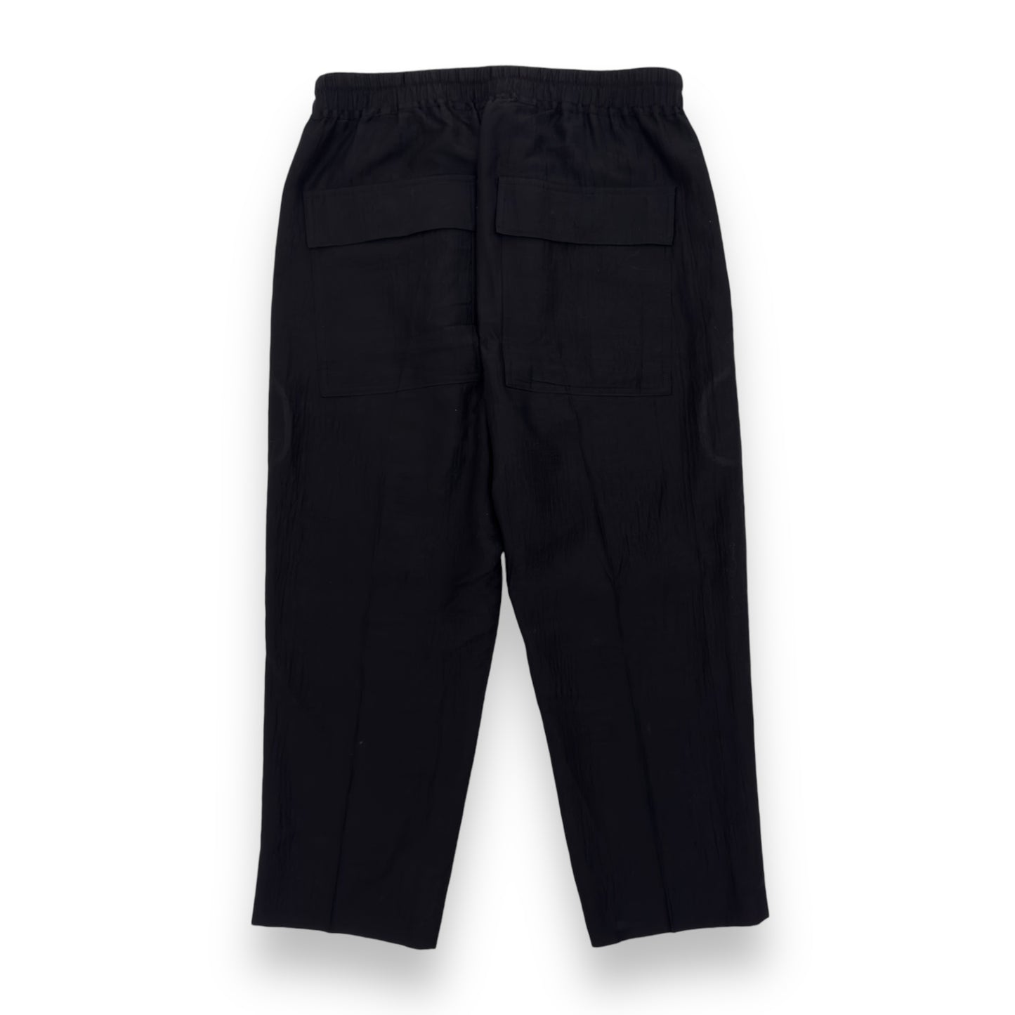 RICK OWENS TECUATL SS20 WOOL CROPPED TRACK PANTS BLACK M