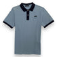 PRADA CHEST LOGO POLO SHIRT BLUE / BLACK M