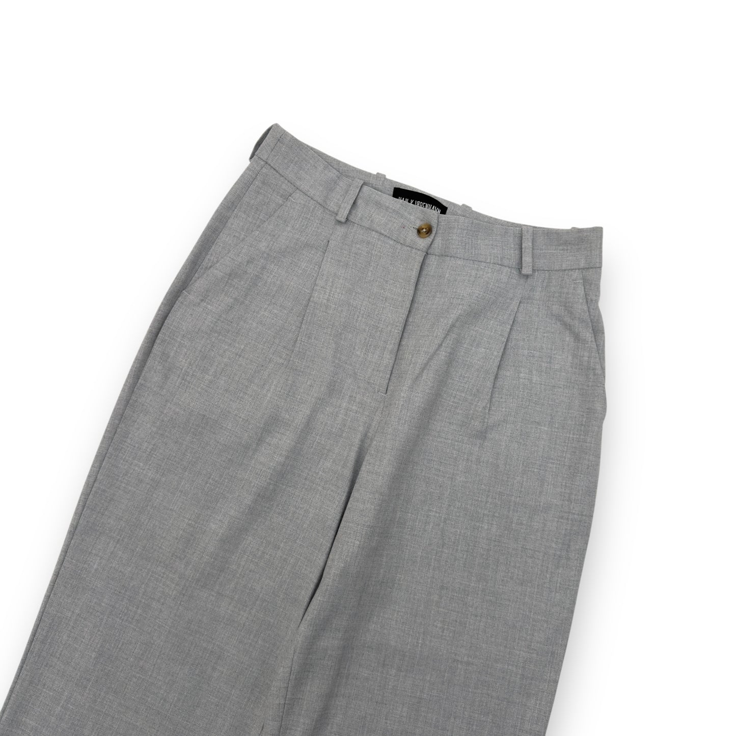 HAN KJØBENHAVN STRAIGHT-LEG TROUSERS GREY W26”