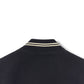 SAINT LAURENT TEDDY LEATHER-TRIMMED WOOL-BLEND BOMBER JACKET BLACK / WHITE 54 / XXL