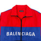 BALENCIAGA RIPSTOP OVERSIZED WINDBREAKER JACKET RED / BLUE / BLACK FR48 / M