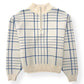 JACQUEMUS LA MAILLE CARRO PLAID-PATTERNED SWEATER WHITE / BLUE L