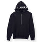 MONCLER LOGO-PRINT HOODIE BLACK M