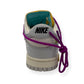 NIKE X OFF-WHITE WOMENS DUNK LOW SNEAKER LOT 45 / 50 GREY / PURPLE UK5