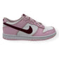 NIKE WOMENS DUNK LOW TOP SNEAKER PINK / RED UK5