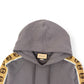 GUCCI TAPE DETAIL COTTON HOODIE GREY L