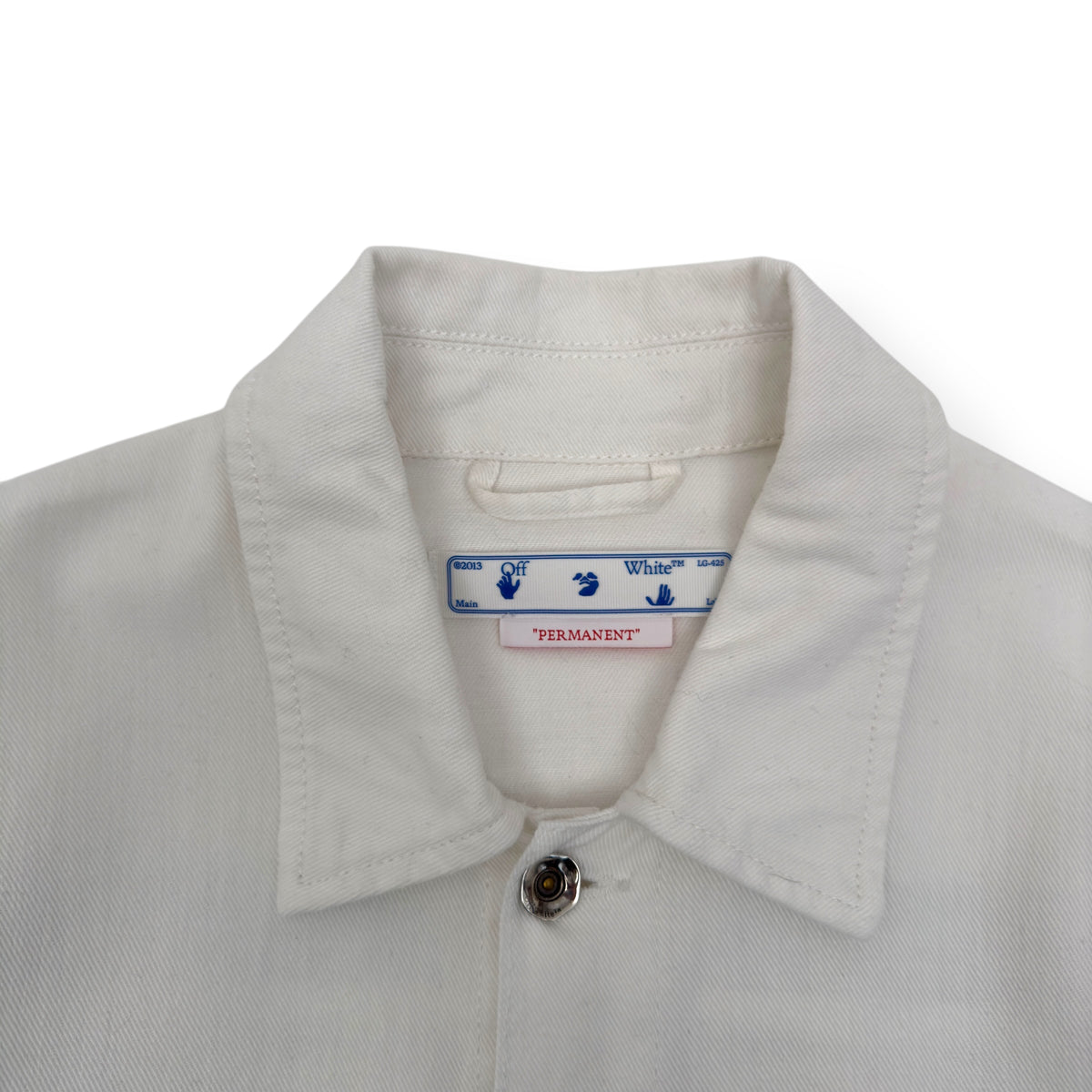 OFF-WHITE CARAVAGGIO ARROW DENIM SHIRT WHITE / BLACK M