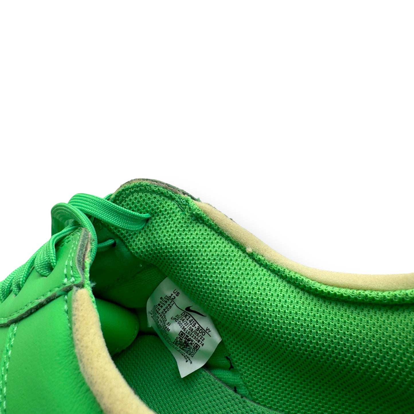 NIKE AIRFORCE 1 X OFF-WHITE LOW TOP SNEAKER BROOKLYN GREEN UK11