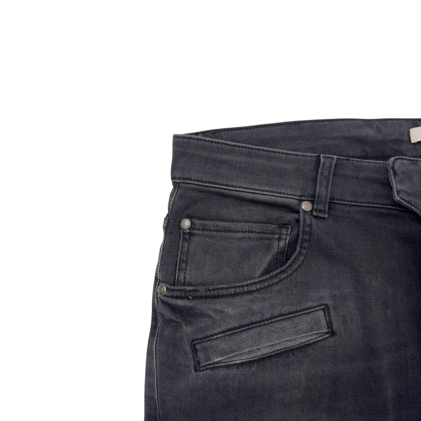 BALMAIN WASHED BIKER JEANS BLACK W34”