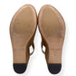 JIMMY CHOO DEYA 95 SUEDE ESPADRILLE WEDGE TAN 38 / UK5