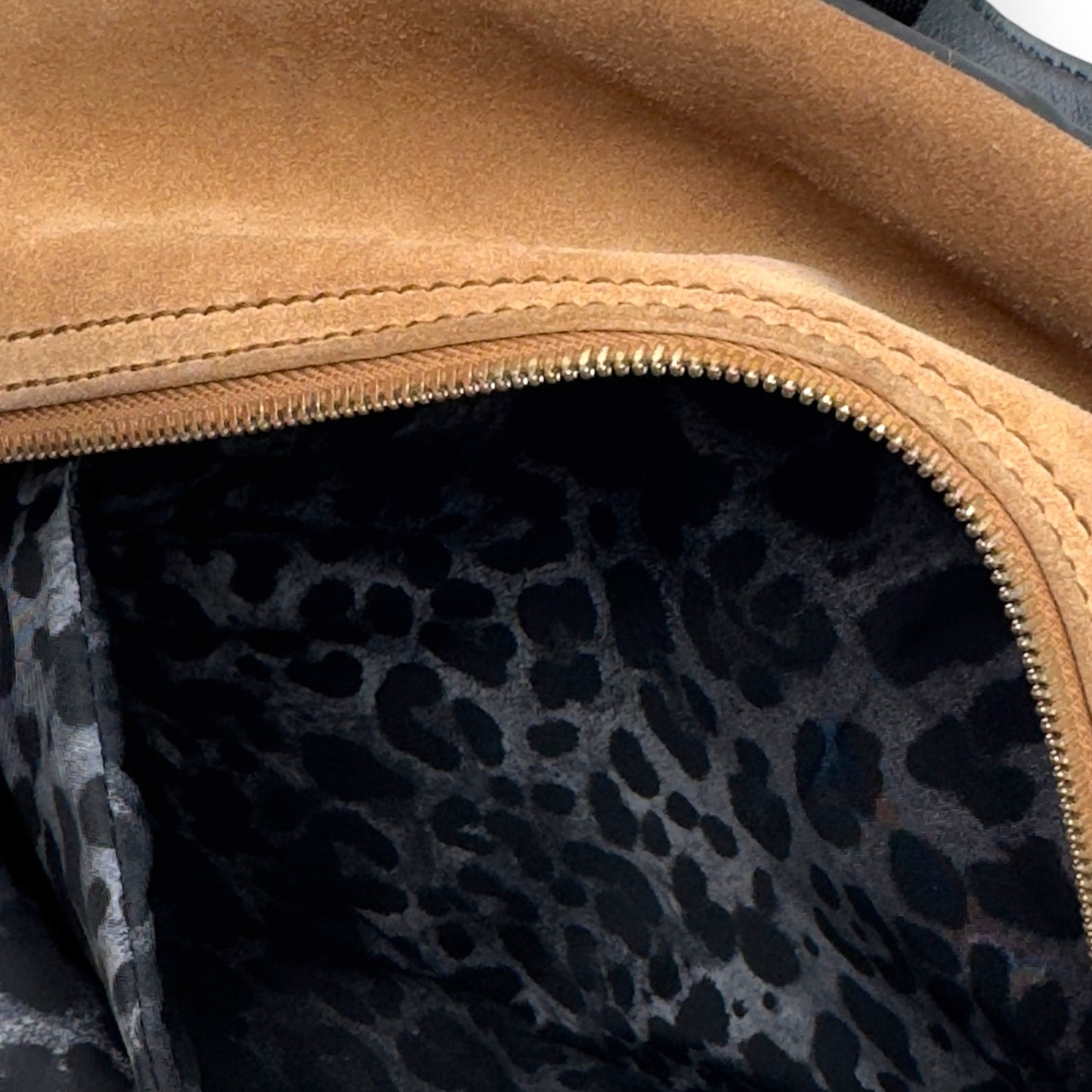 DOLCE & GABBANA SUEDE BACKPACK TAN / BLACK M