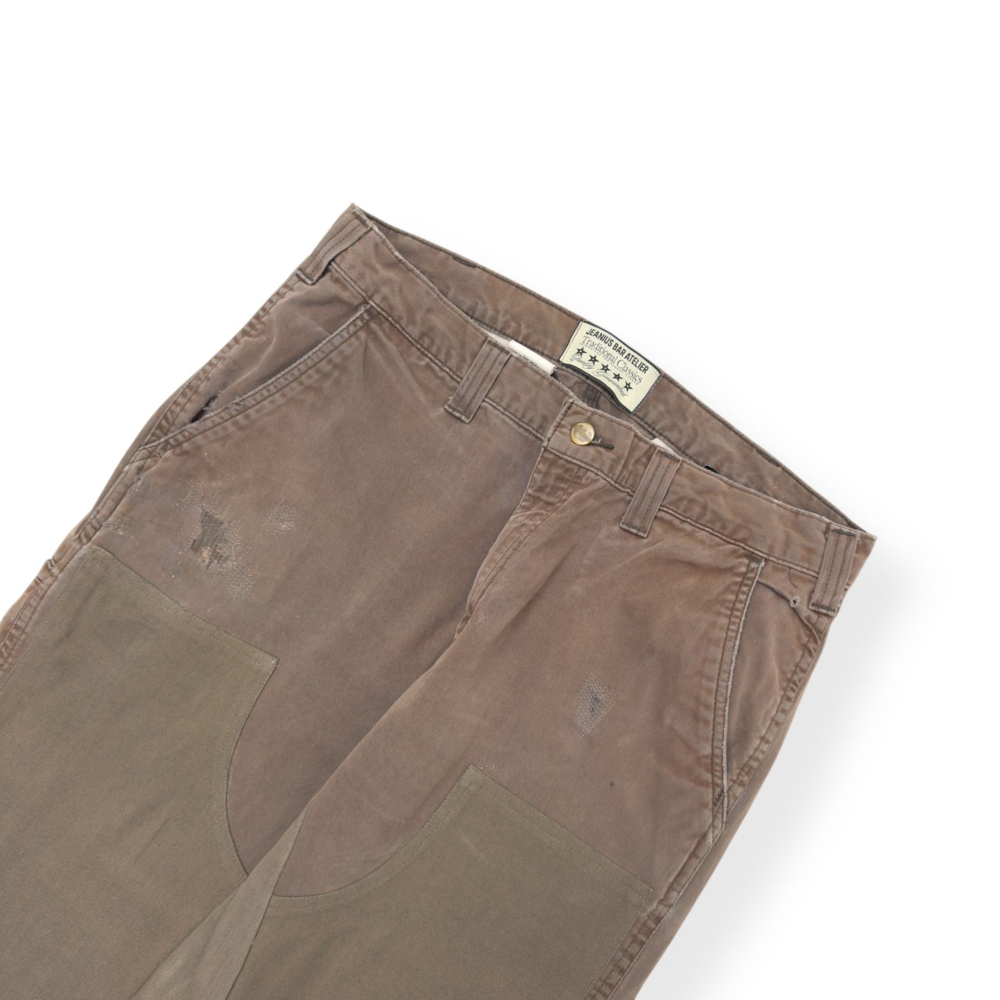 JEANIUS BAR ATELIER CUSTOM CARPENTER DENIM JEANS BROWN W36”