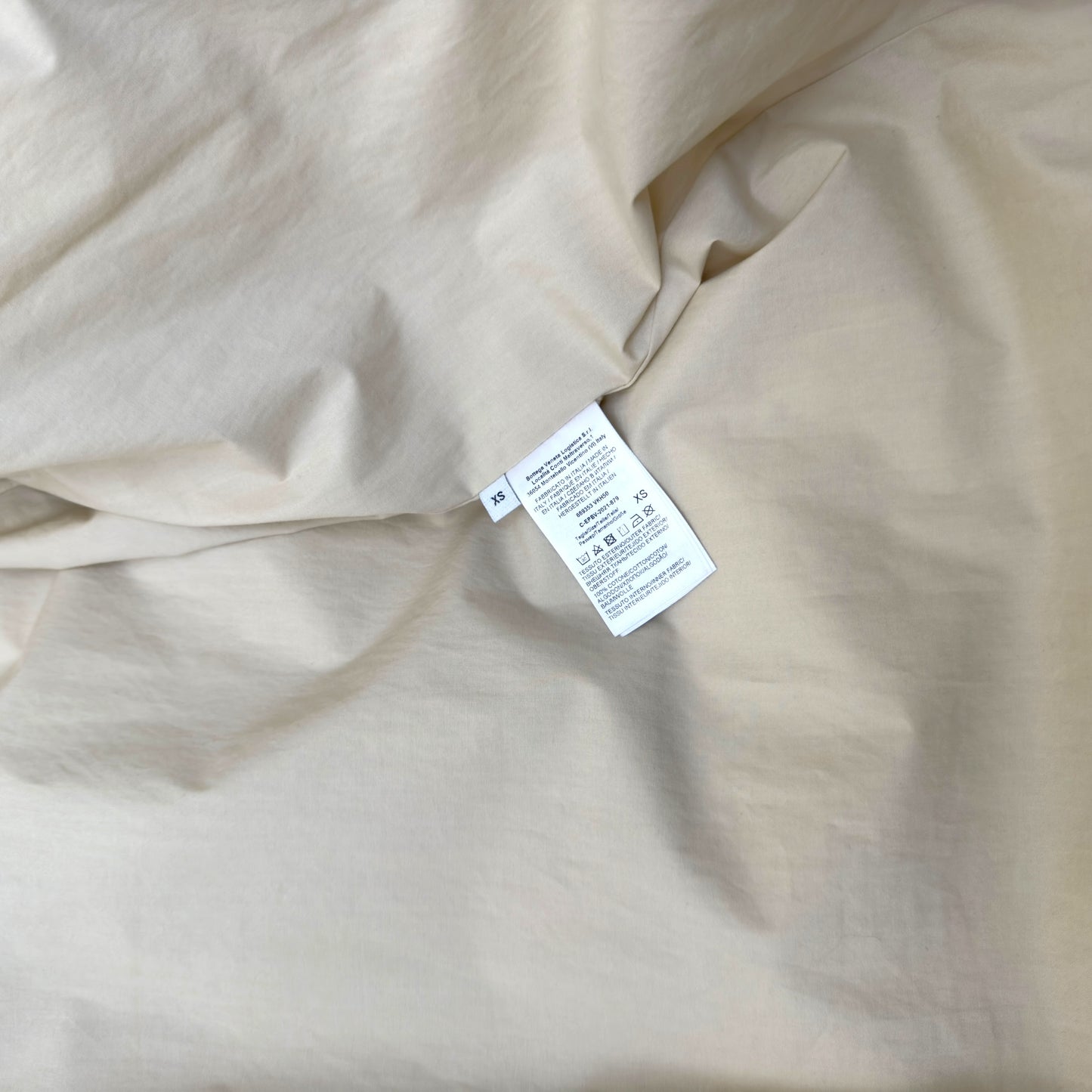 BOTTEGA VENETA COTTON PUFFER JACKET ECRU XS