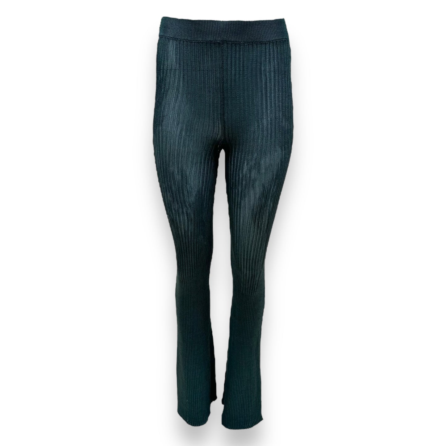 CALLE DEL MAR RIBBED FLARE PANTS GREEN S