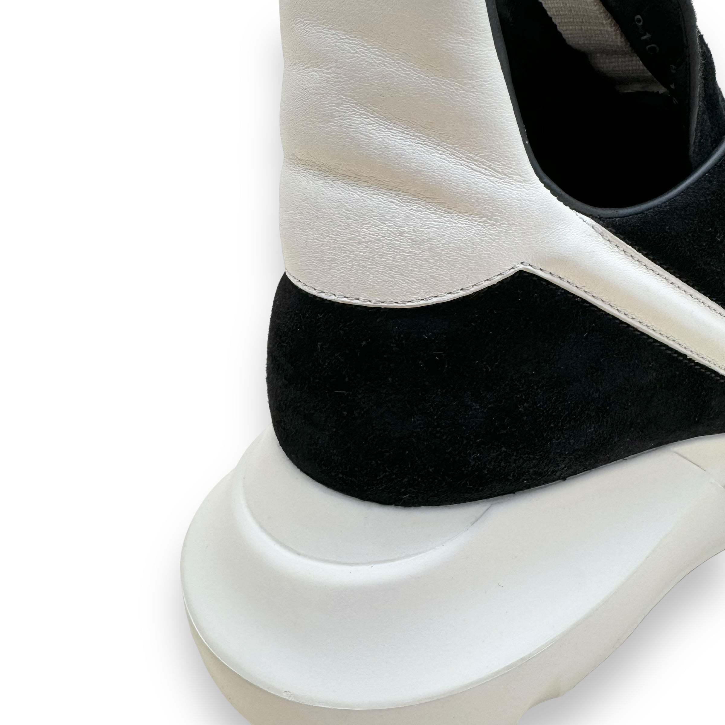 RICK OWENS GETH SUEDE RUNNER SNEAKER BLACK UK11