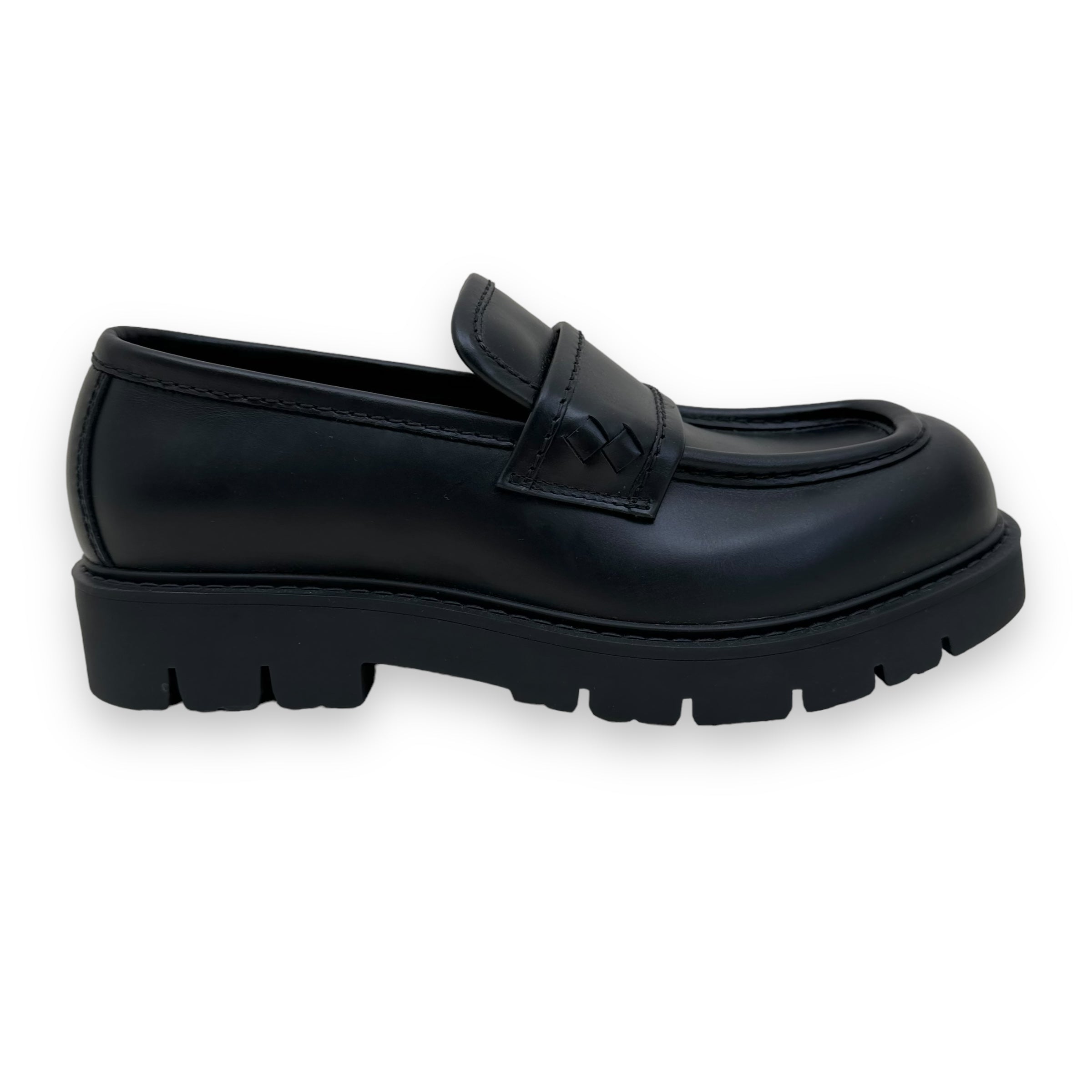 BOTTEGA VENETA HADDOCK LEATHER LOAFER BLACK UK10