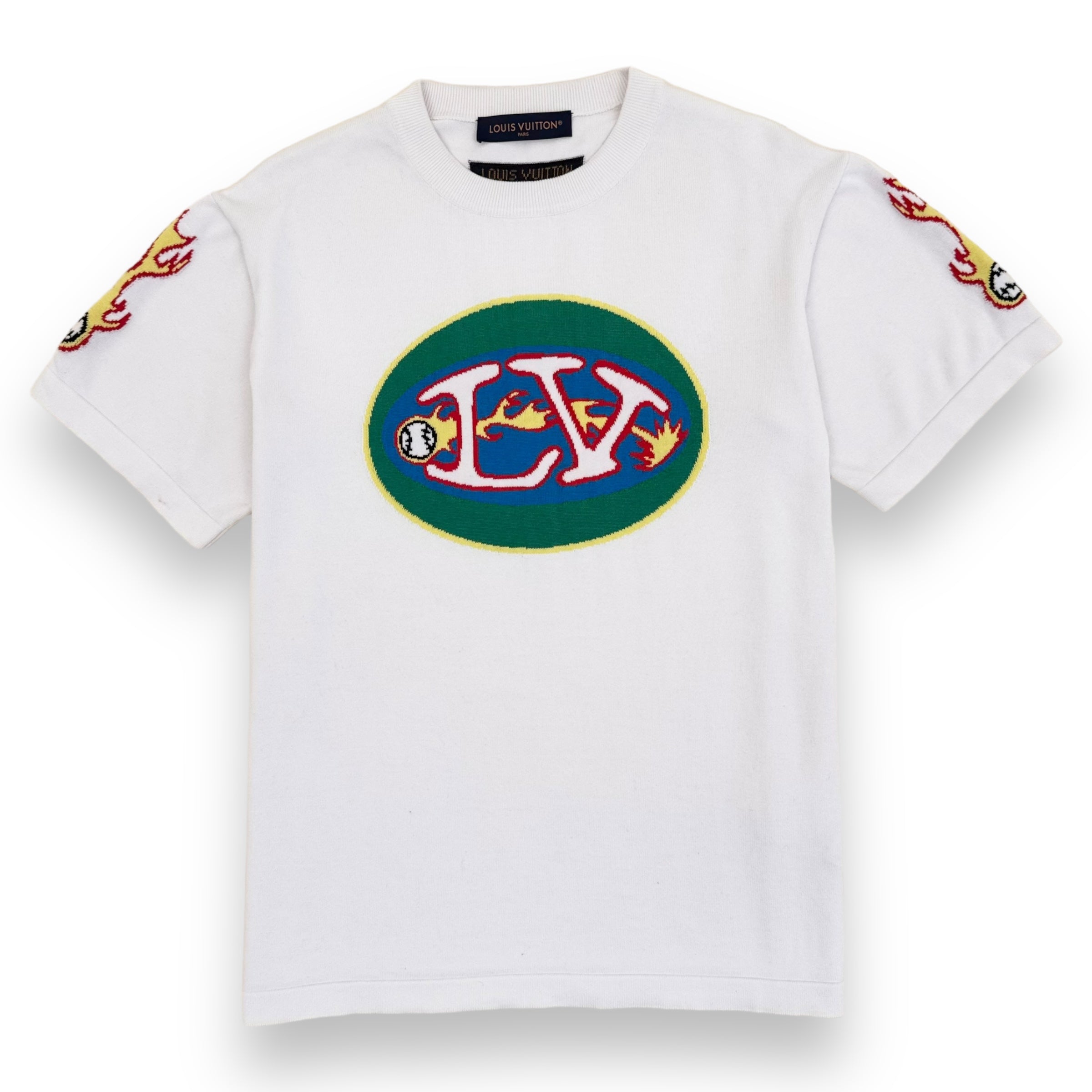LOUIS VUITTON 2023 GRAPHIC CREW NECK T-SHIRT WHITE L