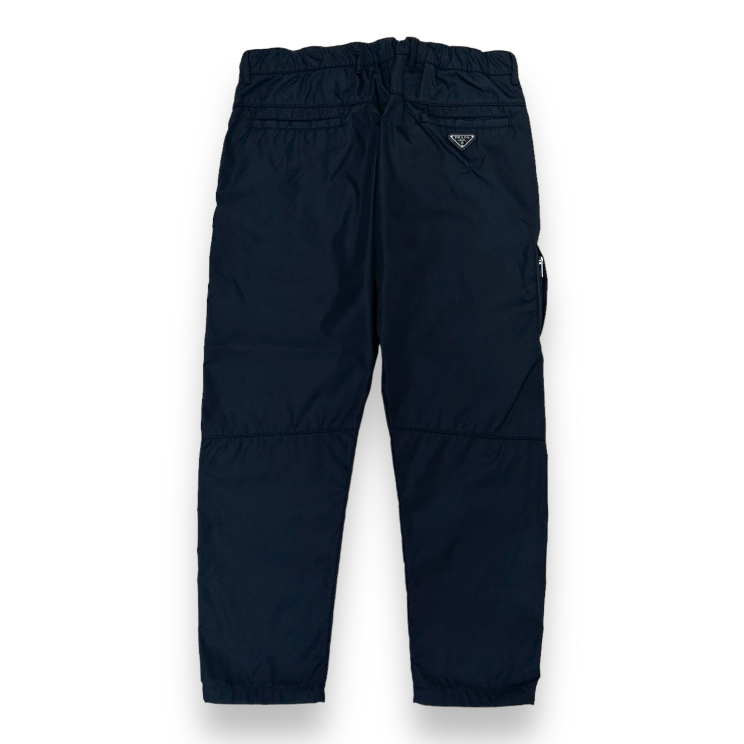 PRADA RE-NYLON GABARDINE TROUSERS BLACK XL