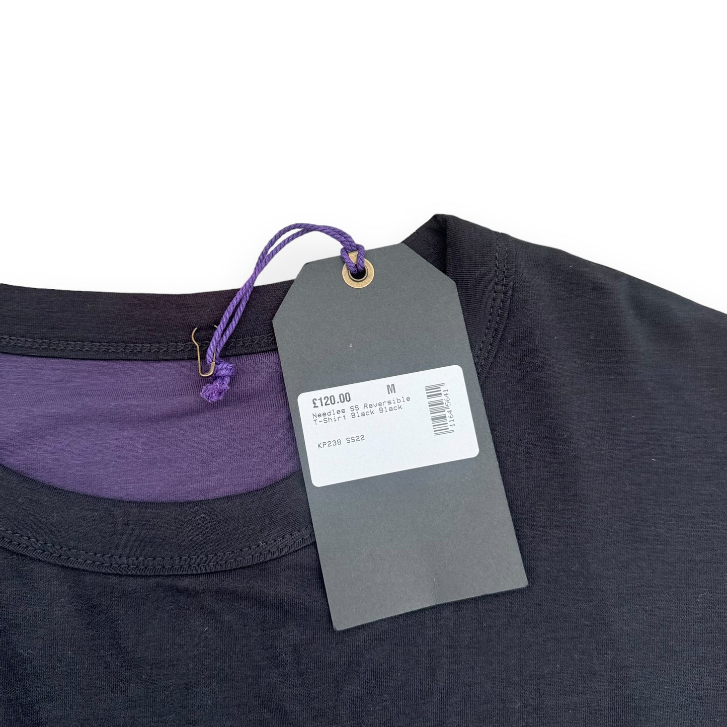 NEEDLES REVERSIBLE T-SHIRT BLACK / PURPLE M